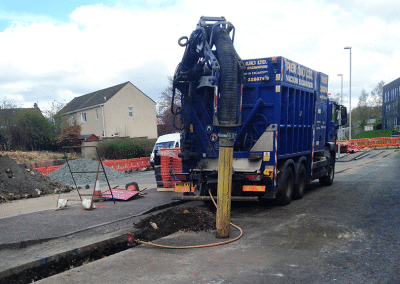 Vacuum Excavation Project: Street Work in Renfrewshire