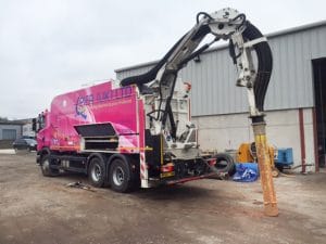 pink charity truck